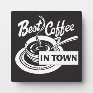 Placa Expositora El mejor café en la ciudad blanca