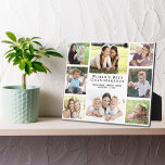 Placa Expositora El mejor Collage de fotos de abuelos del mundo<br><div class="desc">Dé a los mejores abuelos del mundo una placa de collage con fotos múltiples y personalizados que valorarán y disfrutarán durante años. Puedes personalizar con ocho fotos de nietos, hijos, otros miembros de la familia, mascotas, etc., personalizar la expresión "Los mejores abuelos del mundo" y añadir los nombres de los...</div>