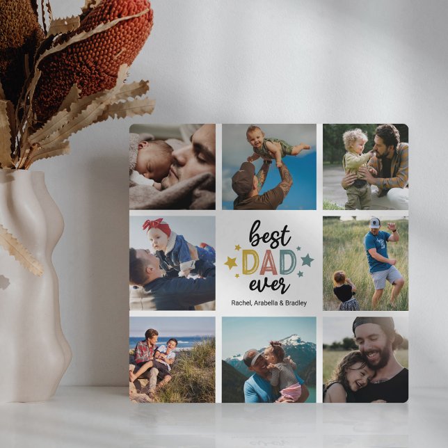 Placa Expositora El mejor Collage de fotos de papá (Subido por el creador)