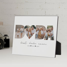 Placa Expositora El mejor Dada del Día del Primer Padre del Collage