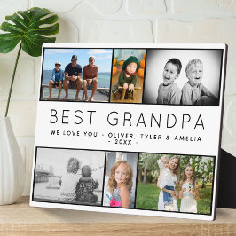 Placa Expositora El mejor día del abuelo moderno de 6 Collages de f