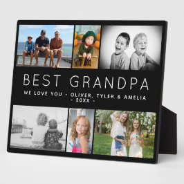 Placa Expositora El mejor día del abuelo moderno de 6 Collages de f