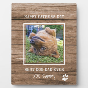 Placa Expositora El mejor papá de perro, el día del padre de la fot