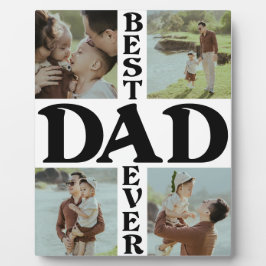 Placa Expositora El mejor papá de todos los tiempos 4 foto feliz dí