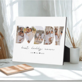 Placa Expositora El mejor papá del Collage de fotos moderno día del