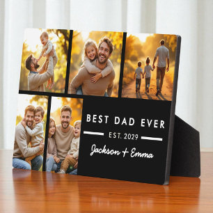 Placa Expositora El mejor papá del día del padre Collage de fotos n