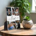 Placa Expositora El mejor papá guiño al Collage de fotos 6 del Día<br><div class="desc">Envía a tu papá un hermoso regalo personalizado del Día del Padre que él apreciará para siempre. Collage especial personalizado de fotos familiares del Día del Padre para mostrar tus fotos y recuerdos familiares especiales. Nuestro diseño cuenta con un sencillo diseño de cuadrícula de 6 fotos con el "Mejor papa...</div>