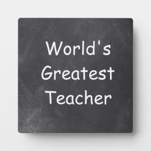 Placa Expositora El mejor regalo de diseño de pizarra para profesor