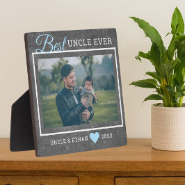 Placa Expositora El mejor tío Personalizado foto de Rustic Chalkboa