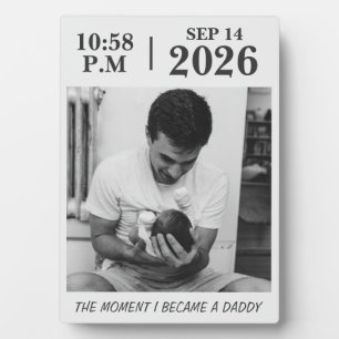 Placa Expositora El momento en que me convertí en papá, fecha de na