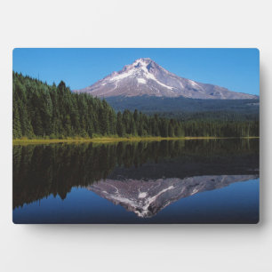 Placa Expositora El Monte Hood reflejado en el lago