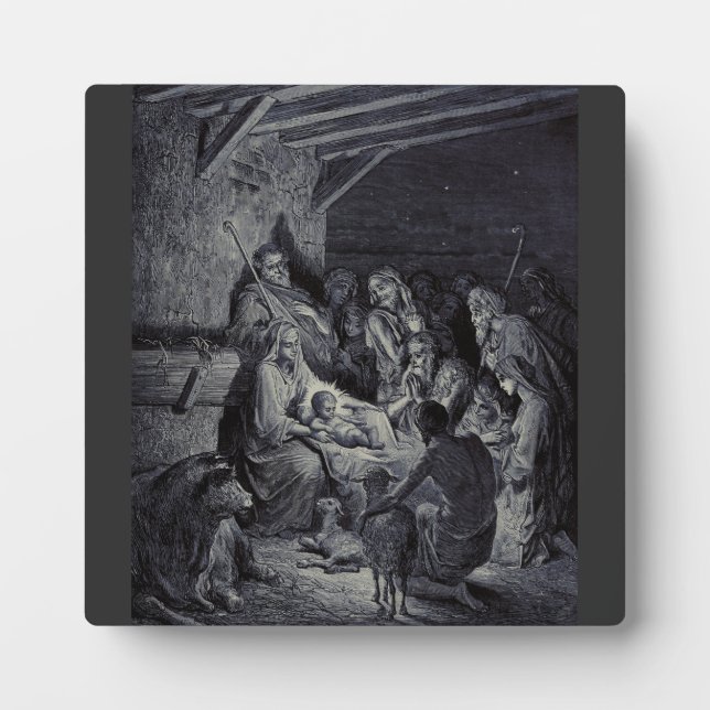 Placa Expositora El Nacimiento de Gustave Doré Tinta Victoriana Pre (Frente)