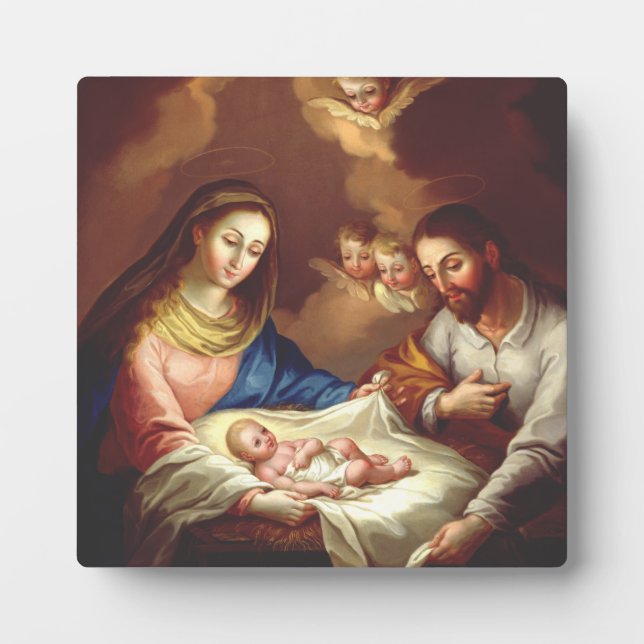 Placa Expositora El nacimiento de Jesucristo (Frente)