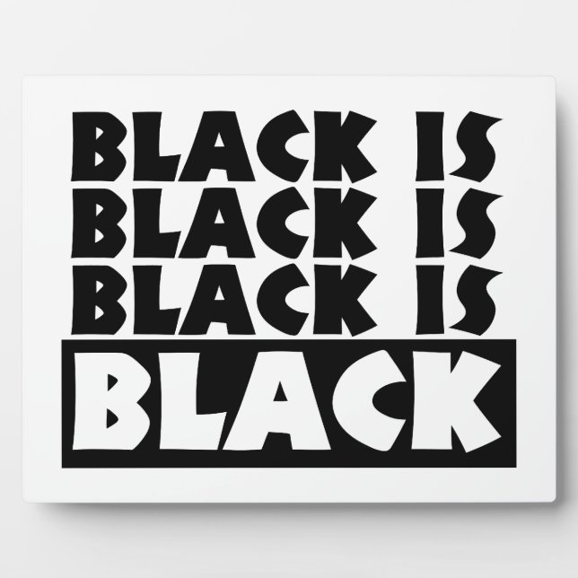 Placa Expositora El negro es negro (Frente)