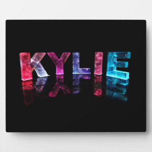 Placa Expositora El nombre de Kylie en las luces 3D (Fotografía)