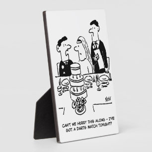 Placa Expositora El novio de la recepción de bodas tiene un juego d