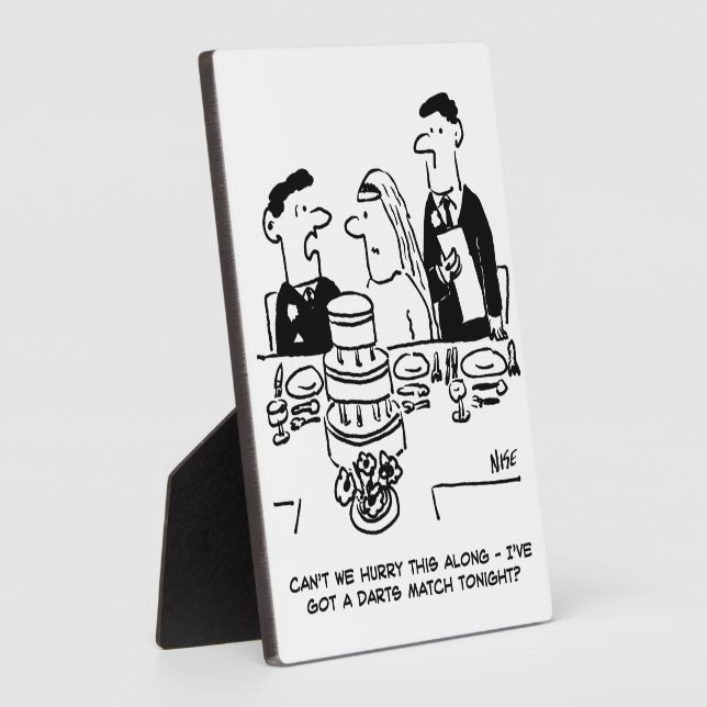 Placa Expositora El novio de la recepción de bodas tiene un juego d (Lado)