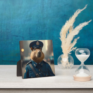 Placa Expositora El oficial Capybara: Manteniendo la paz,