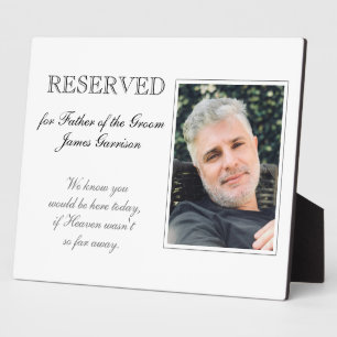 Placa Expositora El padre del Boda en memoria de la foto reservada