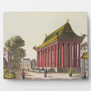 Placa Expositora El "Palacio Europeo" en Yuen-Ming-Yuan, ilustrado