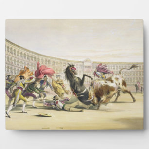 Placa Expositora El Picador en Peligro, 1865 (color litho)