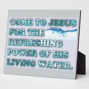 Placa Expositora El Poder Refrescante Del Agua Viva De Jesús.