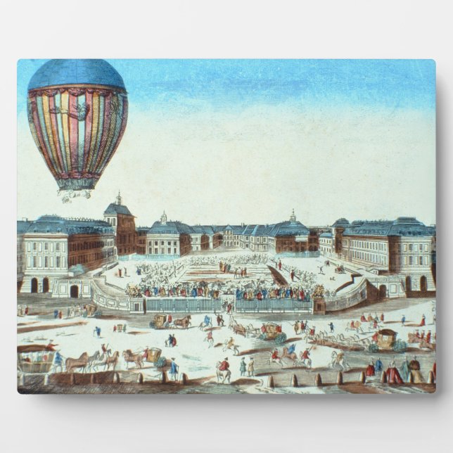 Placa Expositora El primer vuelo del bar al aire libre de Pilatre d (Frente)