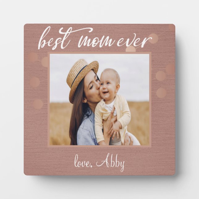 Placa Expositora El regalo de la foto del Personalizado del Día de  (Frente)