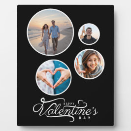 Placa Expositora El regalo de San Valentín de Collage de fotos negr