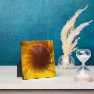 Placa Expositora El remolino amarillo marrón agrega tu propia foto