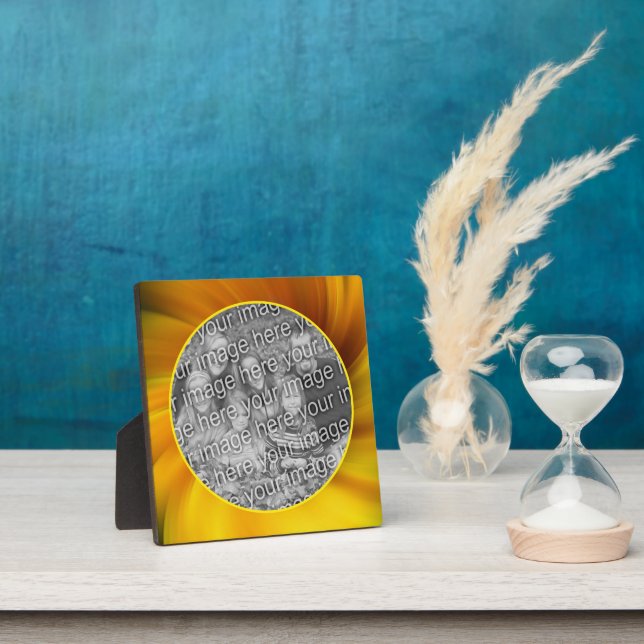 Placa Expositora El remolino amarillo marrón agrega tu propia foto (in situ)