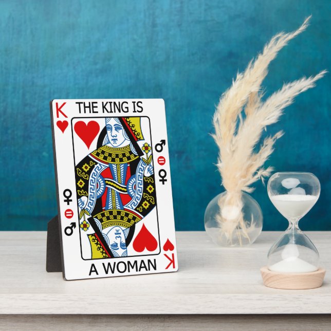 Placa Expositora El Rey es una mujer (Lado)