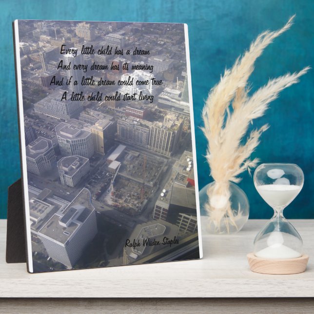 Placa Expositora El sueño de un niño (Lado)