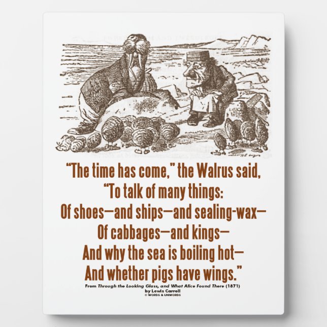 Placa Expositora El Tiempo De La Tierra De Las Maravillas Ha Llegad (Frente)