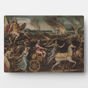 Placa Expositora El triunfo de Marte, c.1570 (aceite en el panel)