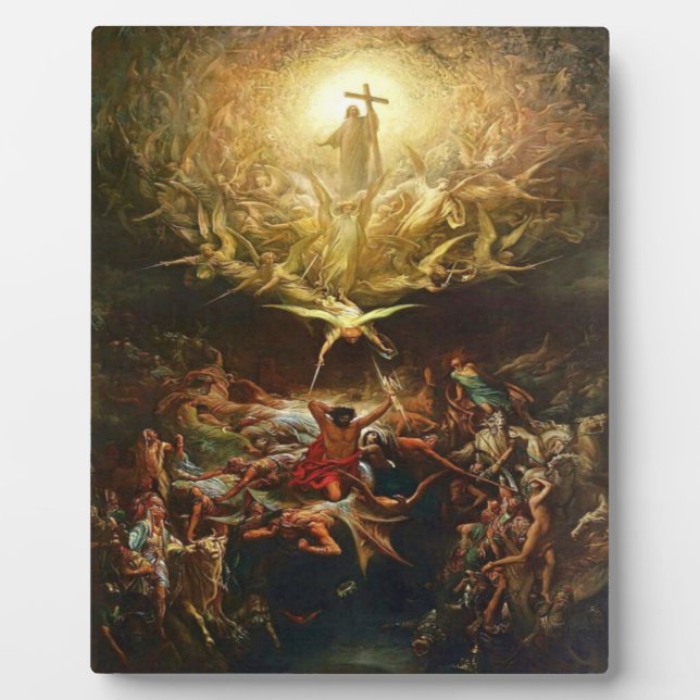 Placa Expositora El Triunfo Del Cristianismo Por Gustave Dore (Frente)