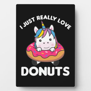Placa Expositora El unicornio ama las donas, los unicornios son ros