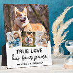 Placa Expositora El verdadero amante del perro amante personalizado<br><div class="desc">¡El Verdadero Amor Tiene Cuatro Palas! Celebra a tu mejor amigo con una placa de colección de fotos de perro y un personalizado único. Sorprende a tu amante favorito del perro, ya sea un cumpleaños, el día de la madre, día de San Valentín o Navidades con este lindo marco de...</div>