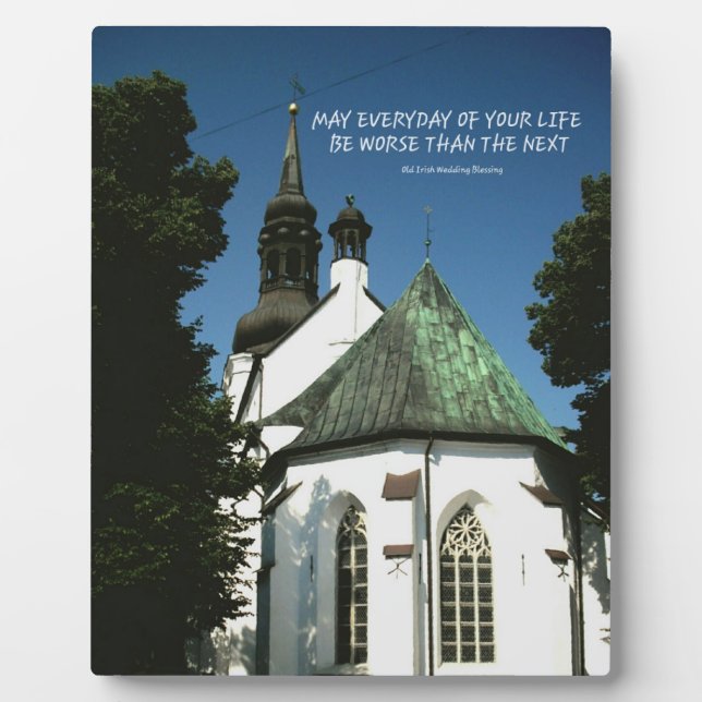 Placa Expositora El Viejo Boda Irlandés Bendice A La Iglesia Histór (Frente)