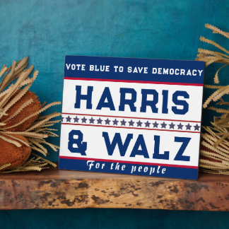 Placa Expositora Elecciones Harris y Walz 2024