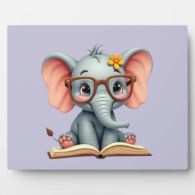 Placa Expositora Elefante Bebé Sabio (Frente)
