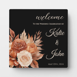 Placa Expositora Elegancia de otoño de acuarela-