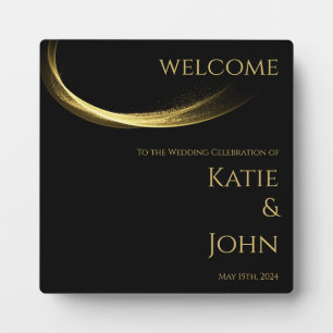 Placa Expositora Elegancia dorada-Boda-