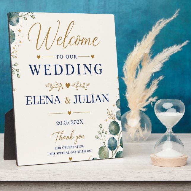 Placa Expositora Elegant Blue Eucalyptus  (Lado)