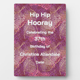 Placa Expositora Elegant Silhouette Stencil Abstract Art Birthday