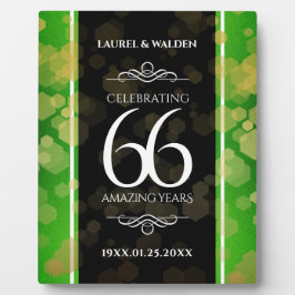 Placa Expositora Elegante 66º aniversario del Boda Titanita