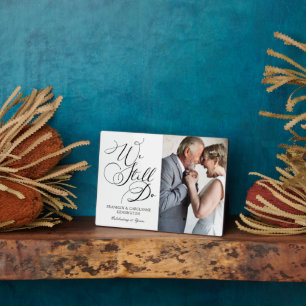 Placa Expositora Elegante Aniversario Vow Foto De Renovación