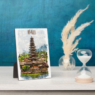 Placa Expositora Elegante Bali Indonesia Ulun Danu Beratan