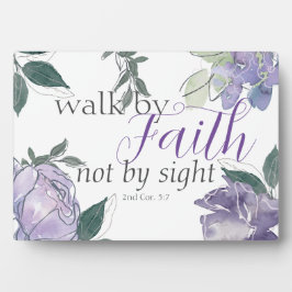 Placa Expositora Elegante Biblia Vergüenza Caminar Por La Fe No A L