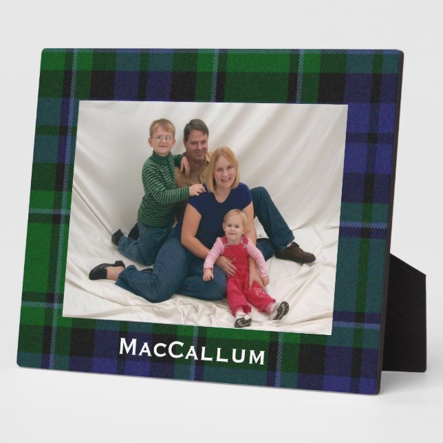 Placa Expositora Elegante Blue & Green MacCallum Tartan Plaid (Lado)